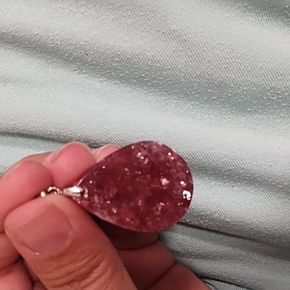 Purple mica pendant - Picture 2 of 5